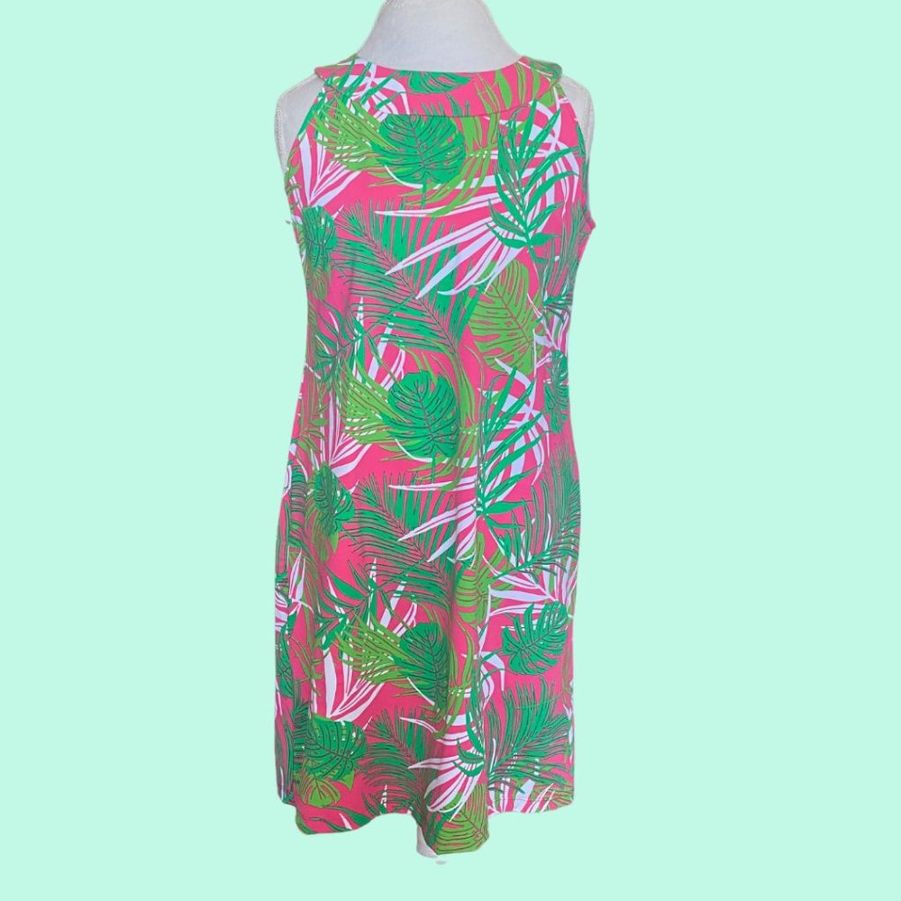 Katherine Way Seaside Dress in Tropical Pink and Green